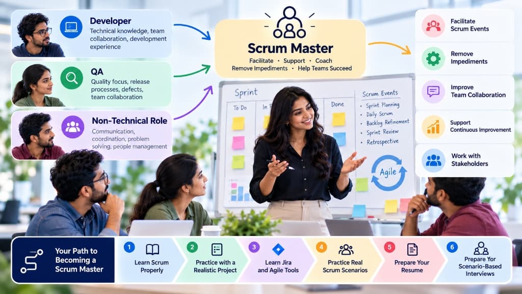 How to Become a Scrum Master From Developer, QA or a Non-Technical Role
